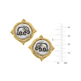Susan Shaw Gold and Silver Elephant Earrings