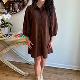 Faux Suede Dress