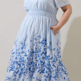 FINAL SALE: Janey Poplin Maxi in Light Blue