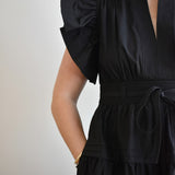 Flutter Sleeve Poplin Mini Dress