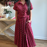 Little Flower Set in Burgundy