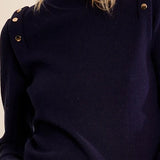 MB Sweater with Gold Button Detail