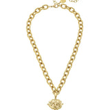 Gold Elephant with Pearl Necklace