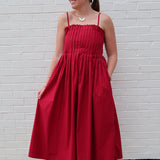 The Pleated Maxi in Ruby