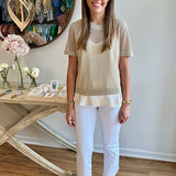 Anonyme Gold Knit Top