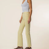 Kut from the Kloth Kelsey High Rise Ankle Length in Pastel Yellow