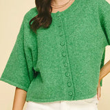 The Button Down Short Sleeve Sweater