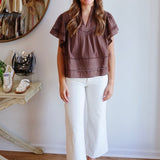 The V-Neck Flutter Sleeve Top