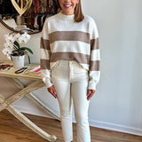 Esqualo Tan and Off White Sweater