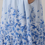 FINAL SALE: Janey Poplin Maxi in Light Blue