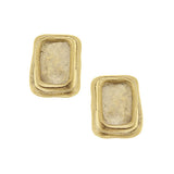 Susan Shaw Rectangular Earrings