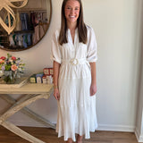 The Flounce Dress in White