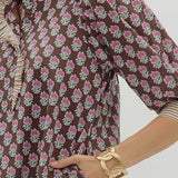 The Rosie Dress in Brown Floral
