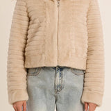 MB Faux Fur Zip Up Jacket