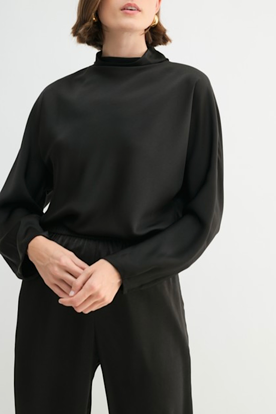 Satin Mock Neck Blouse – Wonderfully Made Clothing Co. Satin Mock Neck Blouse – Wonderfully Made Clothing Co.