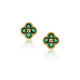 Grace Clover Studs in Emerald