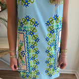 Alivia Rowan Dress in Blue Floral Folk