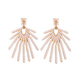 Pearl Sunburst Statement Drop Earrings