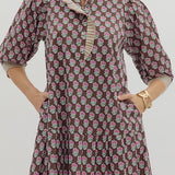 The Rosie Dress in Brown Floral