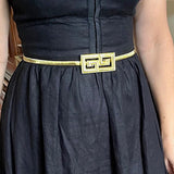 Greek Key Stretch Metal Belt Set