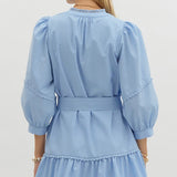 Light Blue Dress with Belt