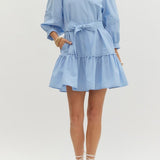 Light Blue Dress with Belt