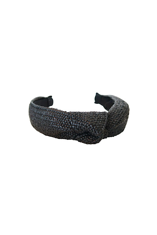 St. Armand’s Black Raffia Headband