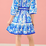 Alivia Lori-Anne Dress in White Augusta Floral