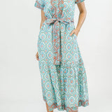 Victoria Dunn Magnolia Flutter in Aqua Splash