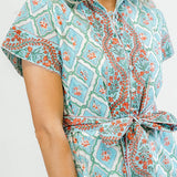 Victoria Dunn Magnolia Flutter in Aqua Splash