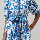Salem’s Floral Vienna Midi Shirt Dress
