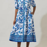 Salem’s Floral Vienna Midi Shirt Dress