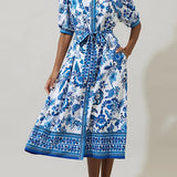 Salem’s Floral Vienna Midi Shirt Dress