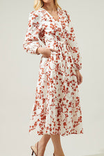 0 Beth Midi Dress in Amber Floral