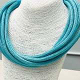 "Original" Slub 8-Strand Necklace in Turquoise
