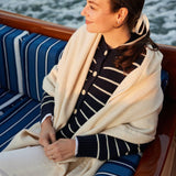 Bayside Herringbone Shawl - Shell