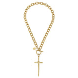 Elongated Cross Necklace