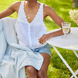 Harborview Herringbone Sky Blanket