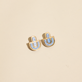 Devin 2- Cornflower Blue Colorful Acrylic Statement Earrings