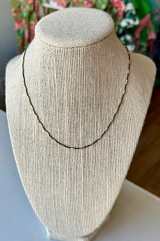 RESTOCKING! Cairo Black and Gold Chain Necklace