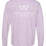 Wonderfully Made Orchid Comfort Colors Long Sleeve TShirt
