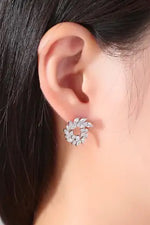 Rosette Multi Crystal Small Wreath Stud