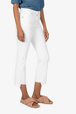 White Kelsey High Rise Ankle Flare