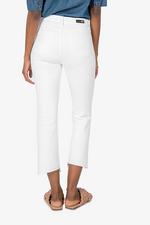 White Kelsey High Rise Ankle Flare