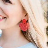 Red Heart Earring