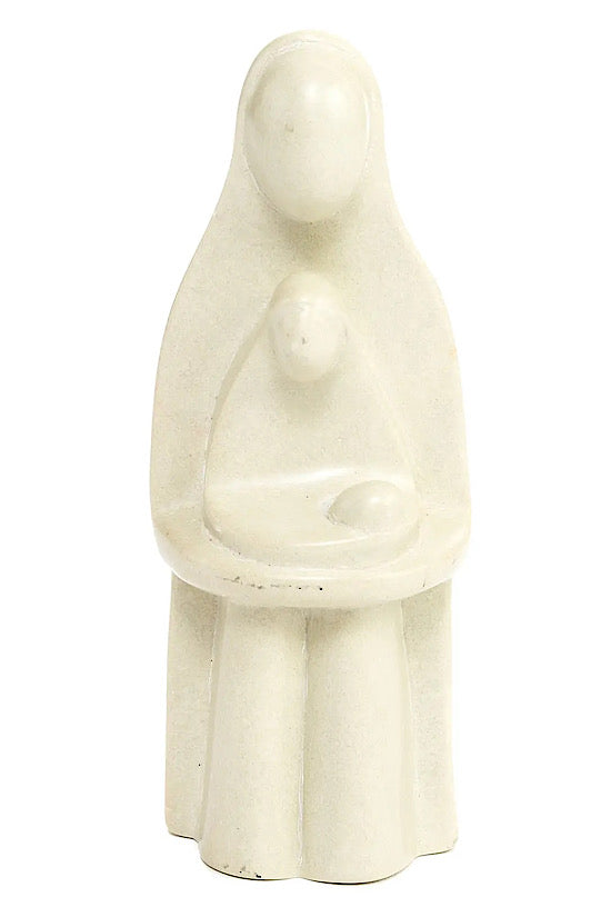 Holy Family Carved from Kenyan Soapstone