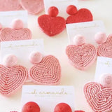 Red Heart Earring