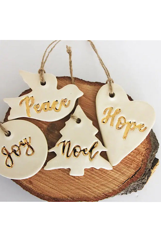 Hope Gold Leaf Ornament