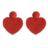 Red Heart Earring