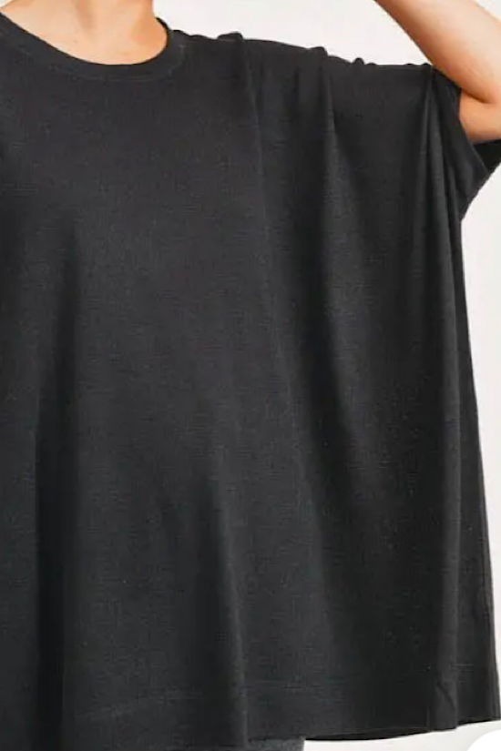 0 Black Tunic Shirt With Mid Sleeve